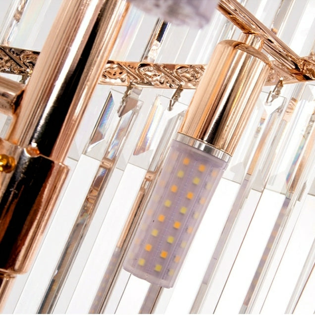 Tiered Foyer Staircase Spiral Crystal Chandelier Hotel Hall/ Entrance High Ceiling Pendant Lighting Fixture-Momo Lighting