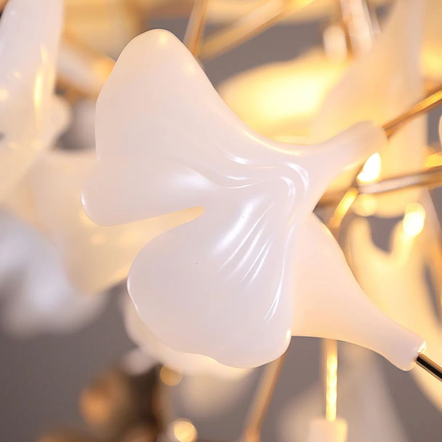 Tight Spiral Ginkgo Leaf Chandelier-Momo Lighting