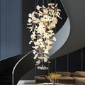 Tight Spiral Ginkgo Leaf Chandelier-Momo Lighting