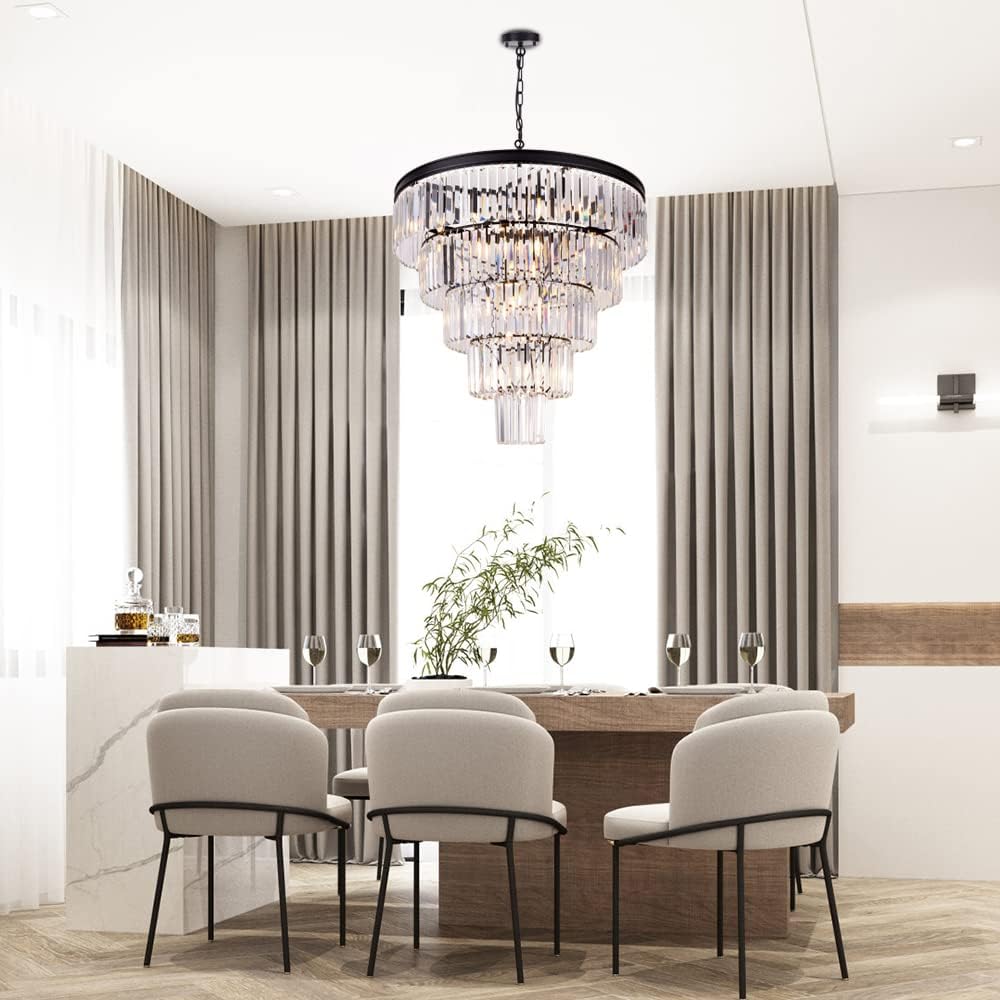 Tochic Crystal Round Chandelier-Momo Lighting