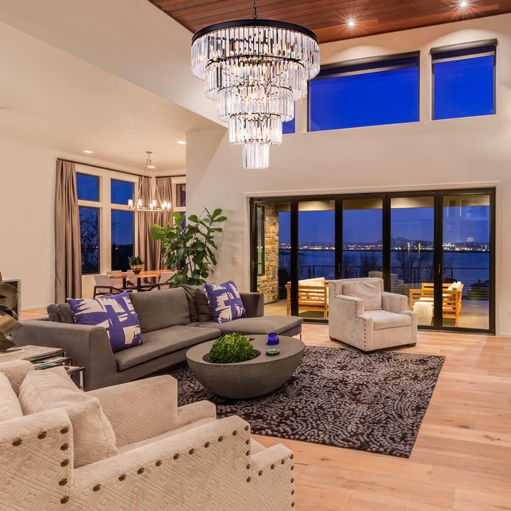 Tochic Crystal Round Chandelier-Momo Lighting