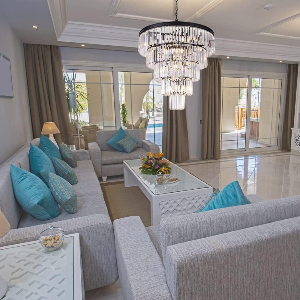 Tochic Crystal Round Chandelier-Momo Lighting