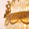 Traditional 35X83 Inch Big Foyer Lighting Cascading French Empire Brass and Crystal Chandelier-Momo Lighting