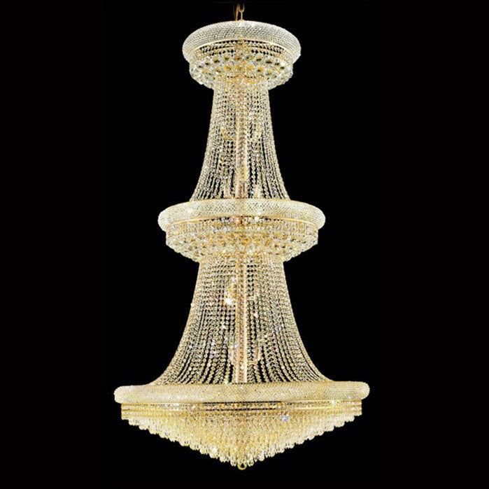 Traditional 42X72 Inch 48 Lights Elegant Empire K9 Crystal Chandelier-Momo Lighting