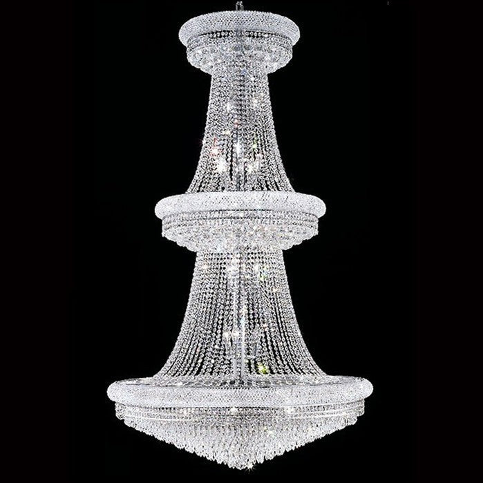 Traditional 42X72 Inch 48 Lights Elegant Empire K9 Crystal Chandelier-Momo Lighting