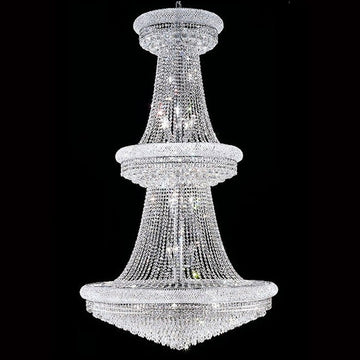 Traditional 42X72 Inch 48 Lights Elegant Empire K9 Crystal Chandelier-Momo Lighting
