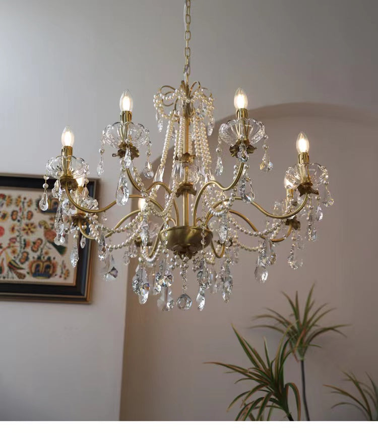 Traditional French Modern Candle Chandelier For Living Room Bedroom-Momo Lighting