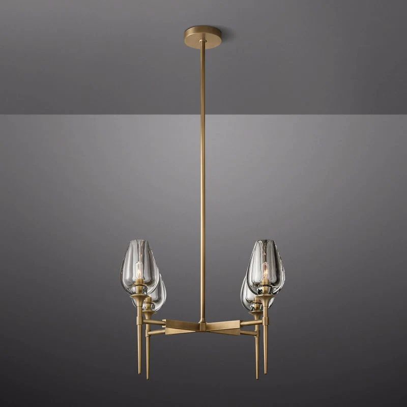 Tulip Round Chandelier 27''-Momo Lighting