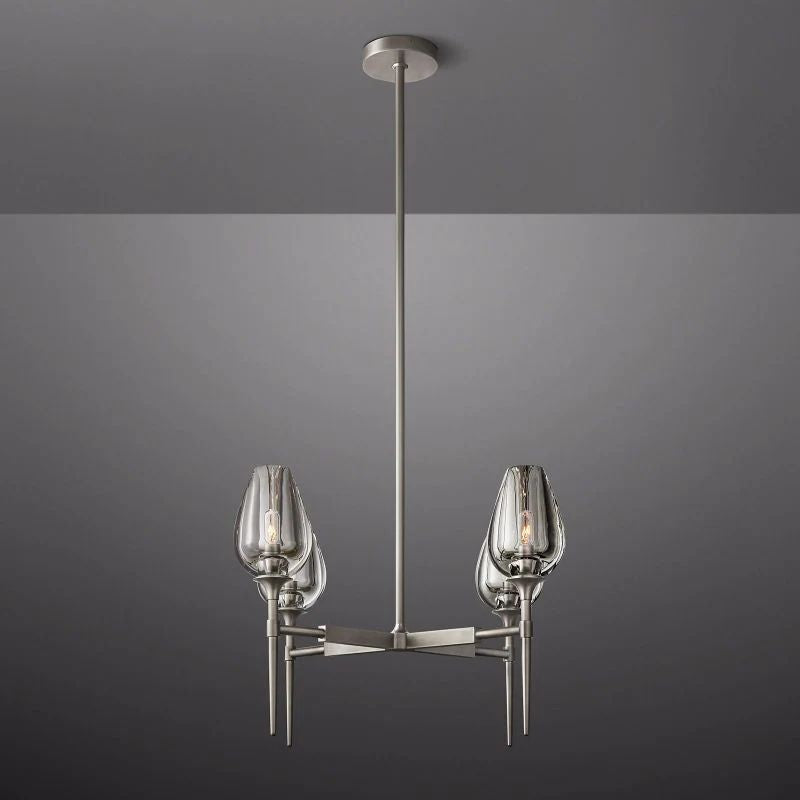 Tulip Round Chandelier 27''-Momo Lighting