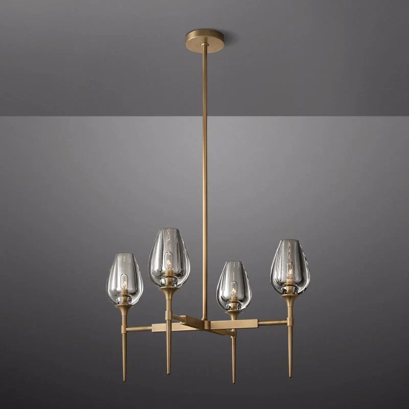 Tulip Round Chandelier 27''-Momo Lighting