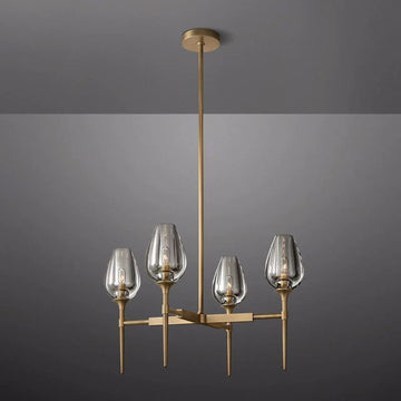 Tulip Round Chandelier 27''-Momo Lighting