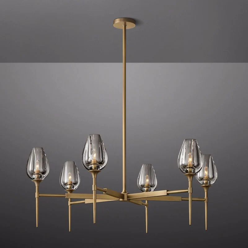 Tulip Round Chandelier 42''-Momo Lighting