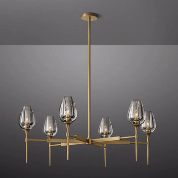 Tulip Round Chandelier 42''-Momo Lighting
