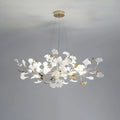 Unfolded Ceramic Ginkgo Leaf Chandelier-Momo Lighting