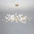 Unfolded Ceramic Ginkgo Leaf Chandelier-Momo Lighting