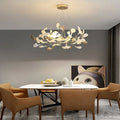 Unfolded Ceramic Ginkgo Leaf Chandelier-Momo Lighting