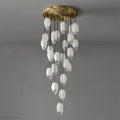 Vanessa glass long chandelier 24 Lights