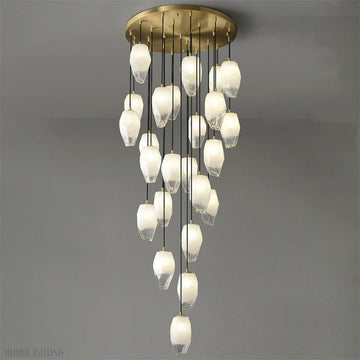 Vanessa glass long chandelier 24 Lights