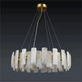 Venu Alabaster Round Chandelier-Momo Lighting