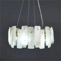 Venu Alabaster Round Chandelier-Momo Lighting