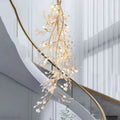 Vertical Modern Ceramic Petal Chandelier Stair Light-Momo Lighting
