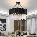 Viol Crystal Round Chandelier-Momo Lighting