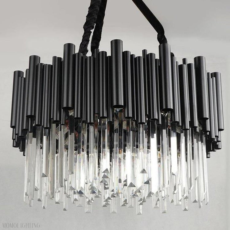 Viol Crystal Round Chandelier-Momo Lighting