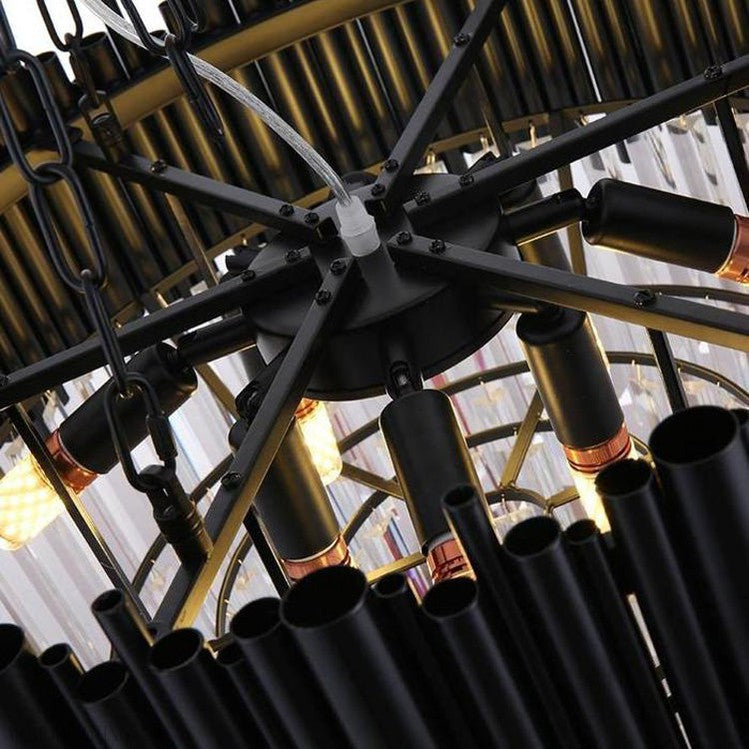 Viol Crystal Round Chandelier-Momo Lighting