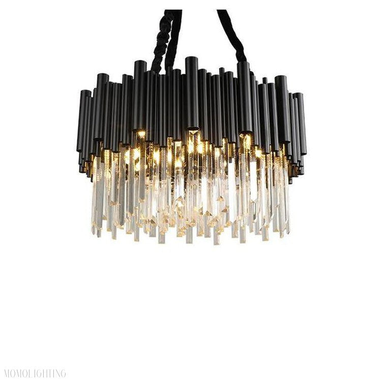 Viol Crystal Round Chandelier-Momo Lighting