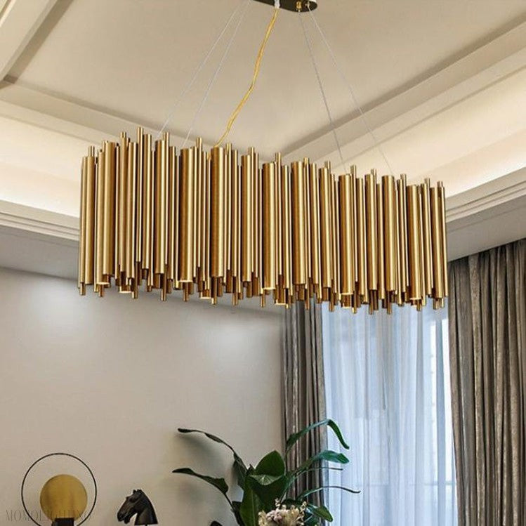 Viol Rectangle Chandelier for Dining Room-Momo Lighting