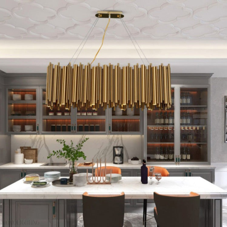 Viol Rectangle Chandelier for Dining Room-Momo Lighting