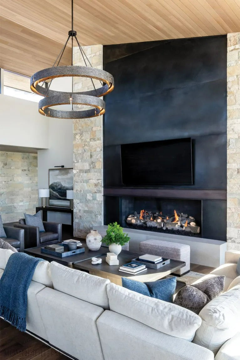 Vouvray Two-Tier Round Chandelier D72"-Momo Lighting