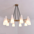 White Porcelain Round Chandelier 10-Lights-Momo Lighting