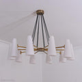 White Porcelain Round Chandelier 10-Lights-Momo Lighting