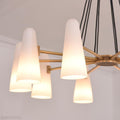 White Porcelain Round Chandelier 10-Lights-Momo Lighting
