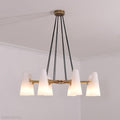 White Porcelain Round Chandelier 8-Lights-Momo Lighting