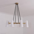 White Porcelain Round Chandelier 8-Lights-Momo Lighting