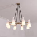 White Porcelain Round Chandelier 8-Lights-Momo Lighting