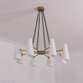 White Porcelain Round Chandelier 8-Lights-Momo Lighting