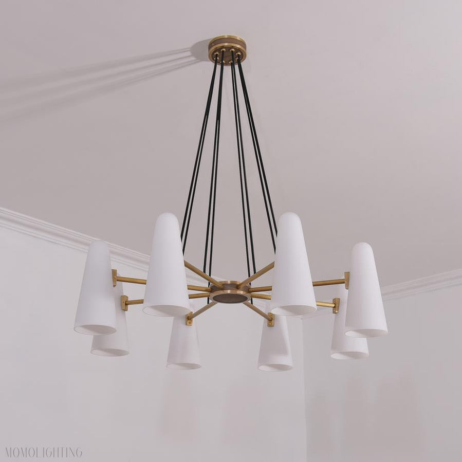 White Porcelain Round Chandelier 8-Lights-Momo Lighting