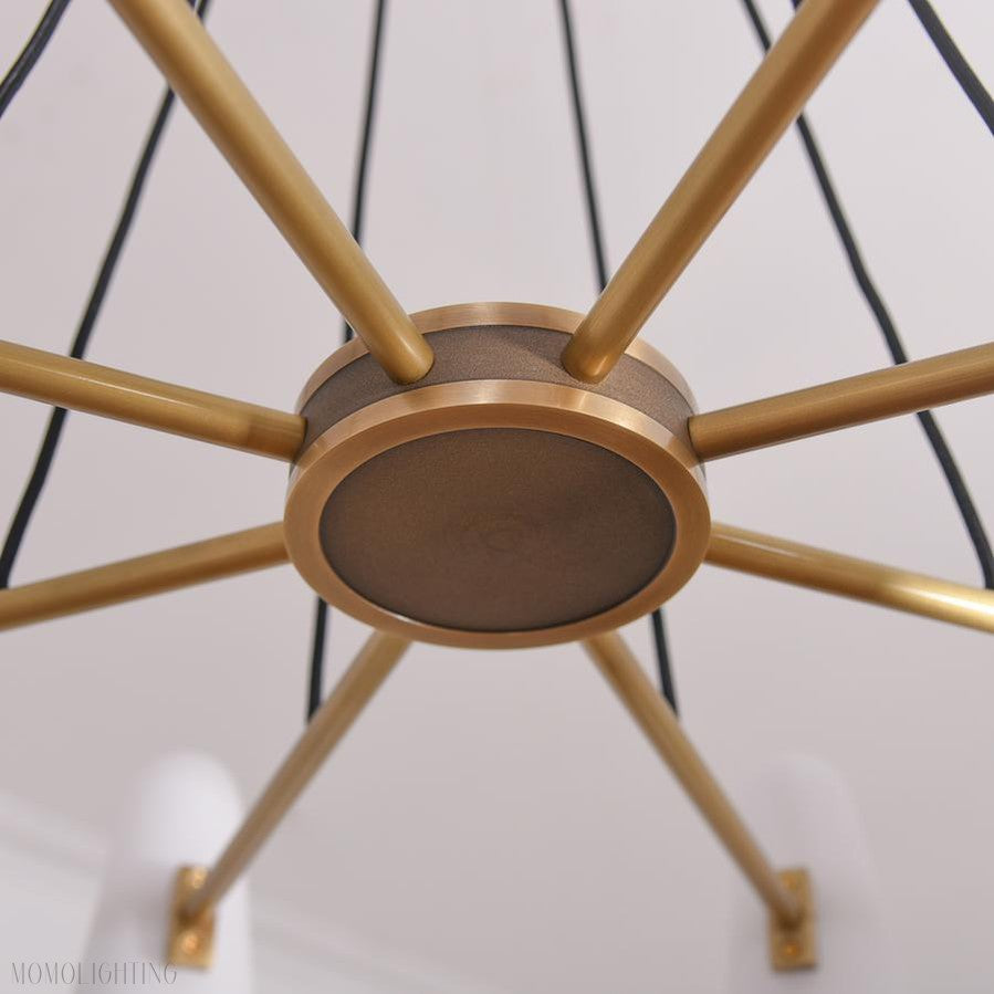 White Porcelain Round Chandelier 8-Lights-Momo Lighting