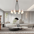 White Porcelain Round Chandelier 8-Lights-Momo Lighting