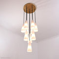 White Porcelain Round Chandelier D18