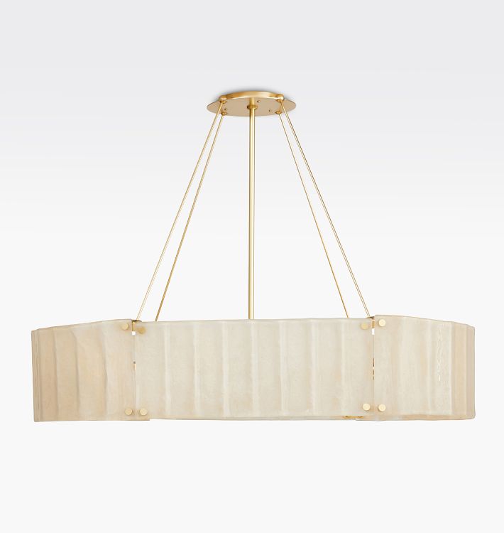 Willamette Glass Linear Chandelier 48''-Momo Lighting