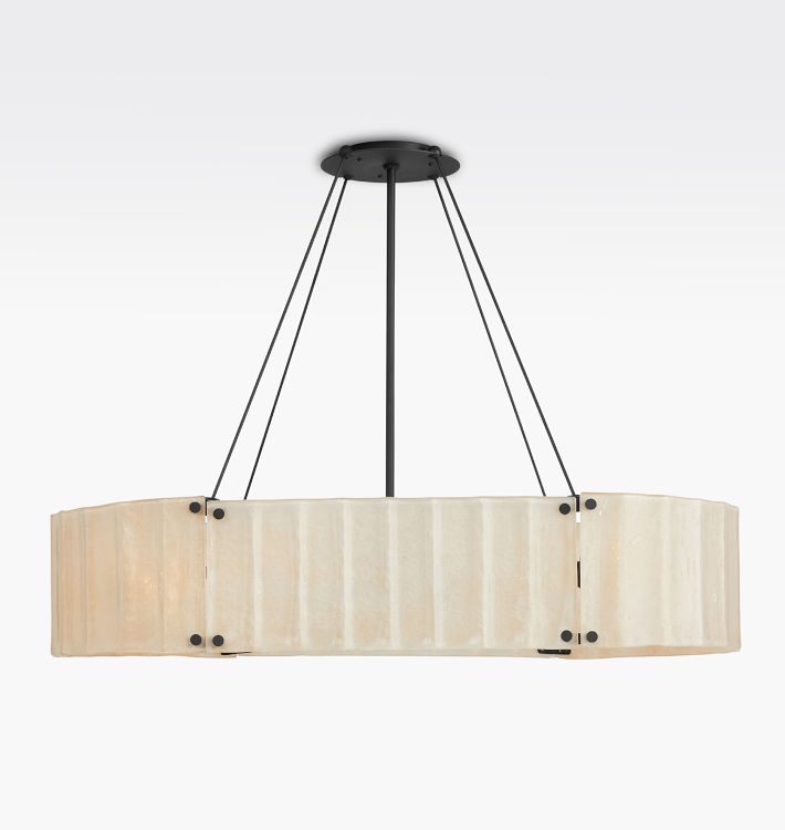 Willamette Glass Linear Chandelier 48''-Momo Lighting