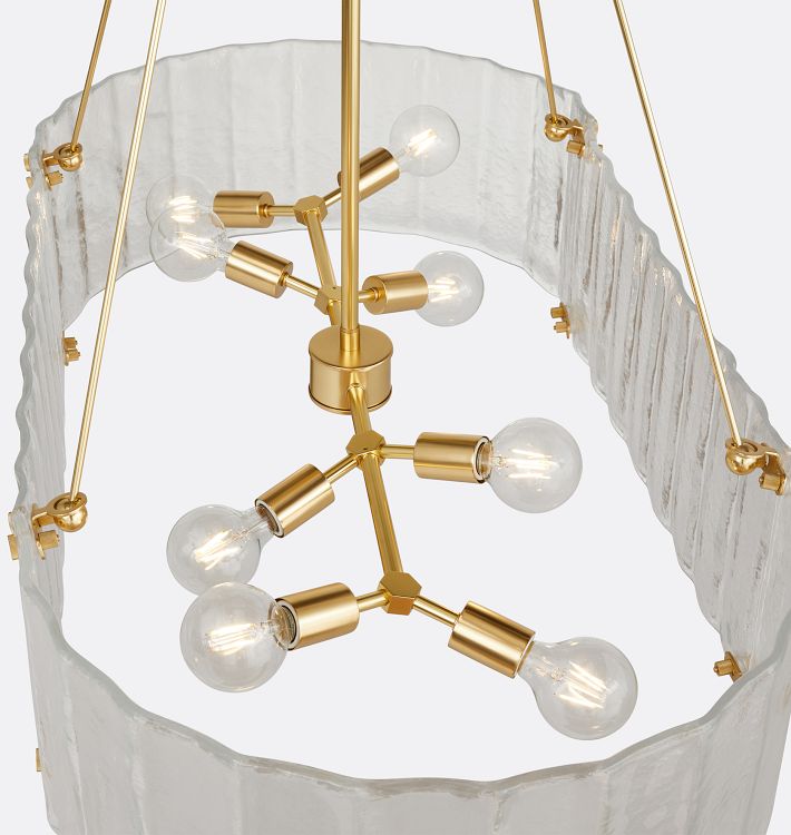 Willamette Glass Linear Chandelier 48''-Momo Lighting