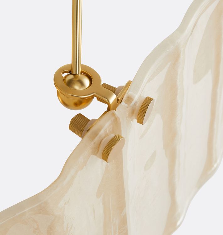 Willamette Glass Linear Chandelier 48''-Momo Lighting