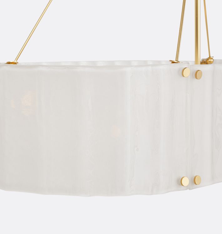 Willamette Glass Linear Chandelier 48''-Momo Lighting