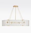 Willamette Glass Linear Chandelier 48''-Momo Lighting