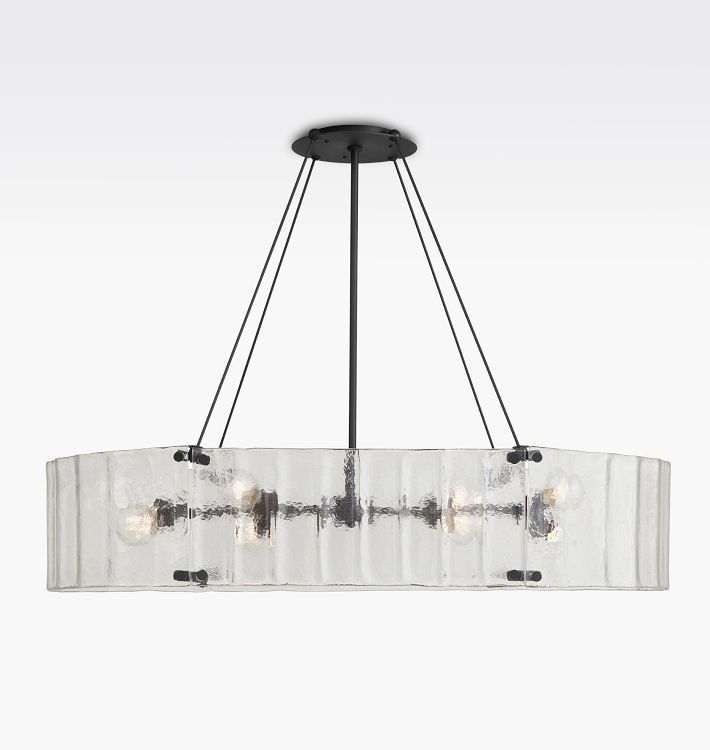 Willamette Glass Linear Chandelier 48''-Momo Lighting